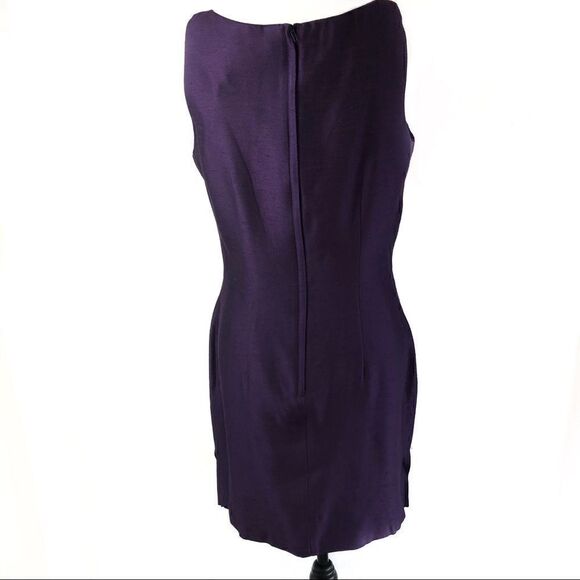 My Michelle Sheath Dress Midi Boat Neck Purple Sleeveless Back Zip Junior 11/12 - Picture 2 of 6